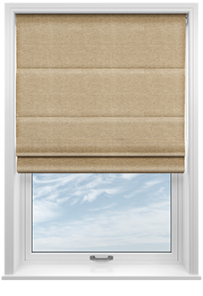 Carron, Woven Cream - Motorised Roman Blind